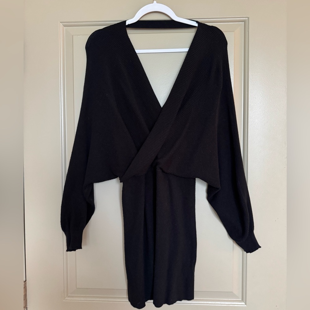 Elegant Black Wrap Dress